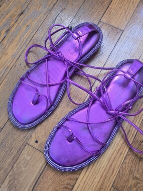 Schultz Metallic  Lace-Up Women's Sandals 7.5